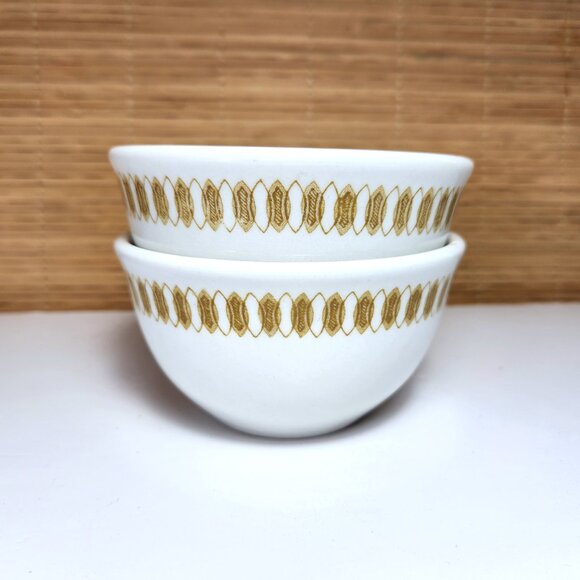 Royal Doulton Bowls Mayfair Pattern Set of 2 Hotel ware England MCM Steelite - Picture 6 of 8
